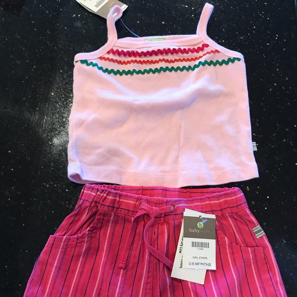 NWT Baby style shorts and tank outfit 0-6 months